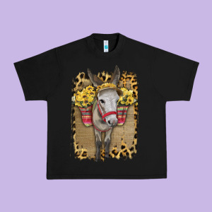Donkey With Sunflowers Urban Heavy Tee Designed By Bettercallsaul