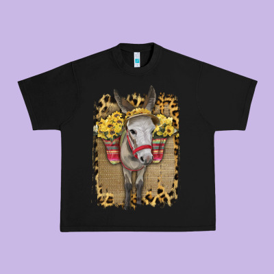 Donkey With Sunflowers Urban Heavy Tee Designed By Bettercallsaul