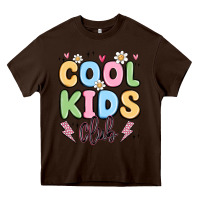 Chocolate Brown cool kids club Heavy Core Tee - MaliasSmallBusiness