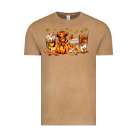 Vintage Camel Fall Autumn cow pumpkin coffee cups Vintage Tee - RanaPortraitStore