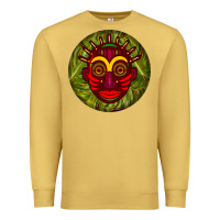 Antique Gold african masks round earrings 4 Premium Sweatshirt - BundleAndBundleShop