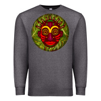 Charcoal Heather african masks round earrings 4 Premium Sweatshirt - BundleAndBundleShop