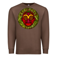 Chestnut african masks round earrings 4 Premium Sweatshirt - BundleAndBundleShop
