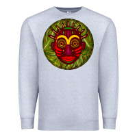 Heather Grey african masks round earrings 4 Premium Sweatshirt - BundleAndBundleShop