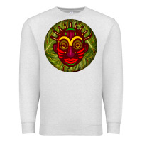 Oatmeal Heather african masks round earrings 4 Premium Sweatshirt - BundleAndBundleShop