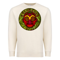 Sandshell african masks round earrings 4 Premium Sweatshirt - BundleAndBundleShop
