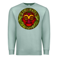 Seafoam african masks round earrings 4 Premium Sweatshirt - BundleAndBundleShop