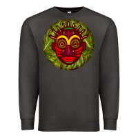 Smoke african masks round earrings 4 Premium Sweatshirt - BundleAndBundleShop