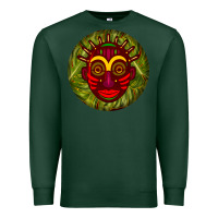 Sports Green african masks round earrings 4 Premium Sweatshirt - BundleAndBundleShop