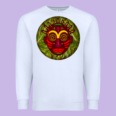 African Masks Round Earrings 4 Premium Sweatshirt Designed By Bundleandbundleshop