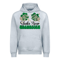 Heather Grey shake your shamrocks Urban Hoodie - CowhideDigitalArt