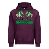 Mauve Wine shake your shamrocks Urban Hoodie - CowhideDigitalArt