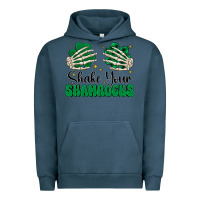 Pigment Midnight Navy shake your shamrocks Urban Hoodie - CowhideDigitalArt