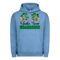 Pigment Pebble Blue shake your shamrocks Urban Hoodie - CowhideDigitalArt