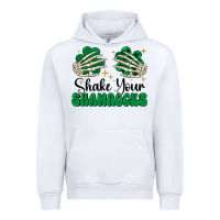 White shake your shamrocks Urban Hoodie - CowhideDigitalArt