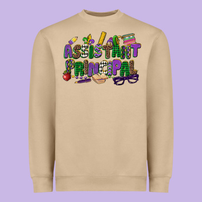 Assistant Principal Mardi Gras Heavyweight Sweatshirt Designed By Cowgirlartshop