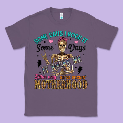 Some Days I Rock It Some Days It Rocks Me Either W Classic Tee Designed By Artiststas