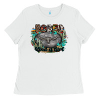 White rodeo kind of girl Ladies Tee - MaliasSmallBusiness