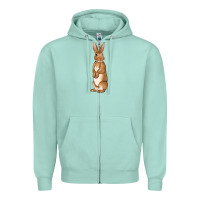 Seafoam Bunny Easter Zipper Hoodie - OliviaCreatesArt