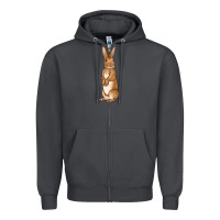 Smoke Bunny Easter Zipper Hoodie - OliviaCreatesArt