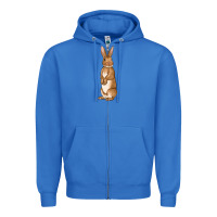 True Royal Bunny Easter Zipper Hoodie - OliviaCreatesArt