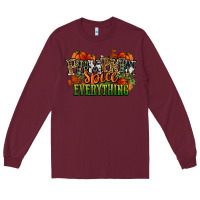 Burgundy pumpkin spice everything fall Long Sleeve Tee - NancyCooperArtShop