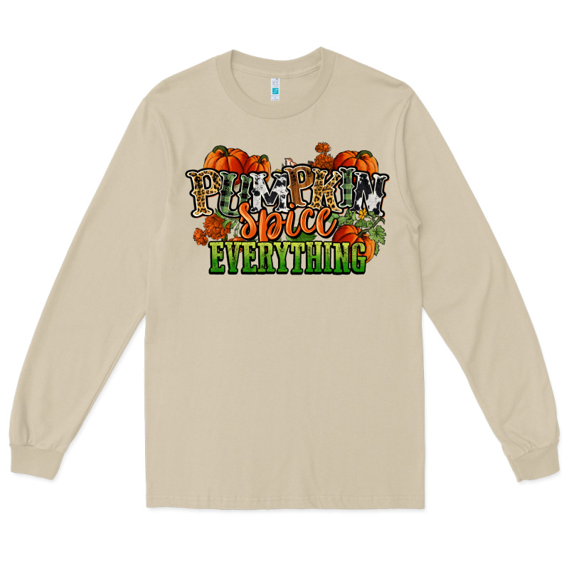 Pumpkin Spice Everything Fall Long Sleeve Tee by NancyCooperArtShop | Teevron