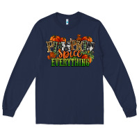 Navy pumpkin spice everything fall Long Sleeve Tee - NancyCooperArtShop