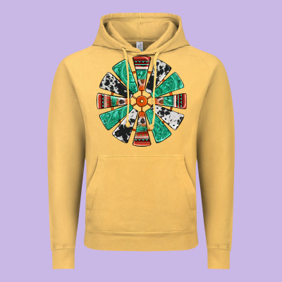 Western Windmill Vintage Hoodie Designed By Jasminsmagicworld