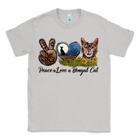 Moon Dust Peace Love Bengal Cat Head Classic Tee - LillyAllenDesigns