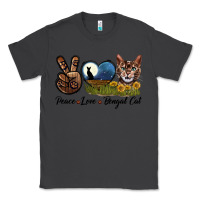 Smoke Peace Love Bengal Cat Head Classic Tee - LillyAllenDesigns