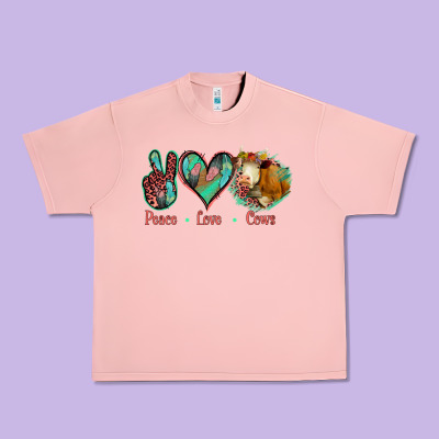 Peace Love Cows Urban Heavy Tee Designed By Bettercallsaul
