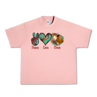 Salmon Peace Love Cows Urban Heavy Tee - Bettercallsaul