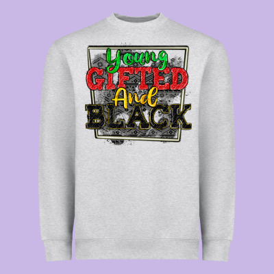 Young Gifted And Black Heavyweight Sweatshirt Designed By Cowgirlartshop