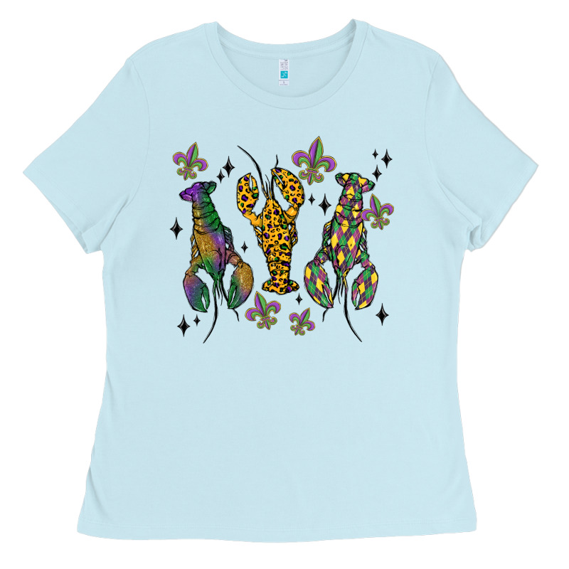 Mardi Gras Crawfish Ladies Tee by MaliasSmallBusiness | Teevron
