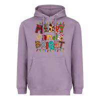 Lavender Merry And Bright Heavyweight Hoodie - FaDigitalArtStudio