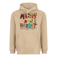 Mushroom Merry And Bright Heavyweight Hoodie - FaDigitalArtStudio