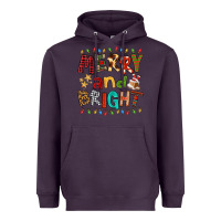 Plum Merry And Bright Heavyweight Hoodie - FaDigitalArtStudio