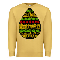 Antique Gold african masks teardrop Premium Sweatshirt - BundleAndBundleShop