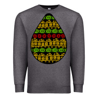 Charcoal Heather african masks teardrop Premium Sweatshirt - BundleAndBundleShop