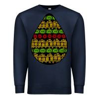 Navy african masks teardrop Premium Sweatshirt - BundleAndBundleShop