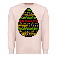 Pale Pink african masks teardrop Premium Sweatshirt - BundleAndBundleShop