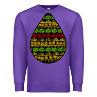 Purple african masks teardrop Premium Sweatshirt - BundleAndBundleShop