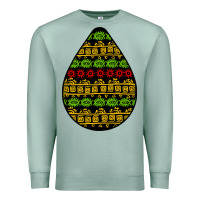 Seafoam african masks teardrop Premium Sweatshirt - BundleAndBundleShop