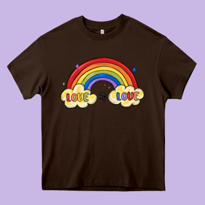 Love Is Love Lgbtq Heavy Core Tee Designed By Maliassmallbusiness