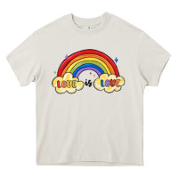 Cream love is love lgbtq Heavy Core Tee - MaliasSmallBusiness