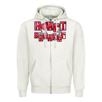 Oatmeal Heather Heart breaker Valentine's Day Zipper Hoodie - FaDigitalArtStudio