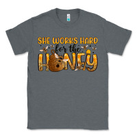 Charcoal Heather she works hard for the honey Classic Tee - Artiststas