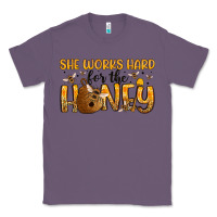 Lavender she works hard for the honey Classic Tee - Artiststas