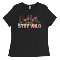 Black stay wild Ladies Tee - MaliasSmallBusiness